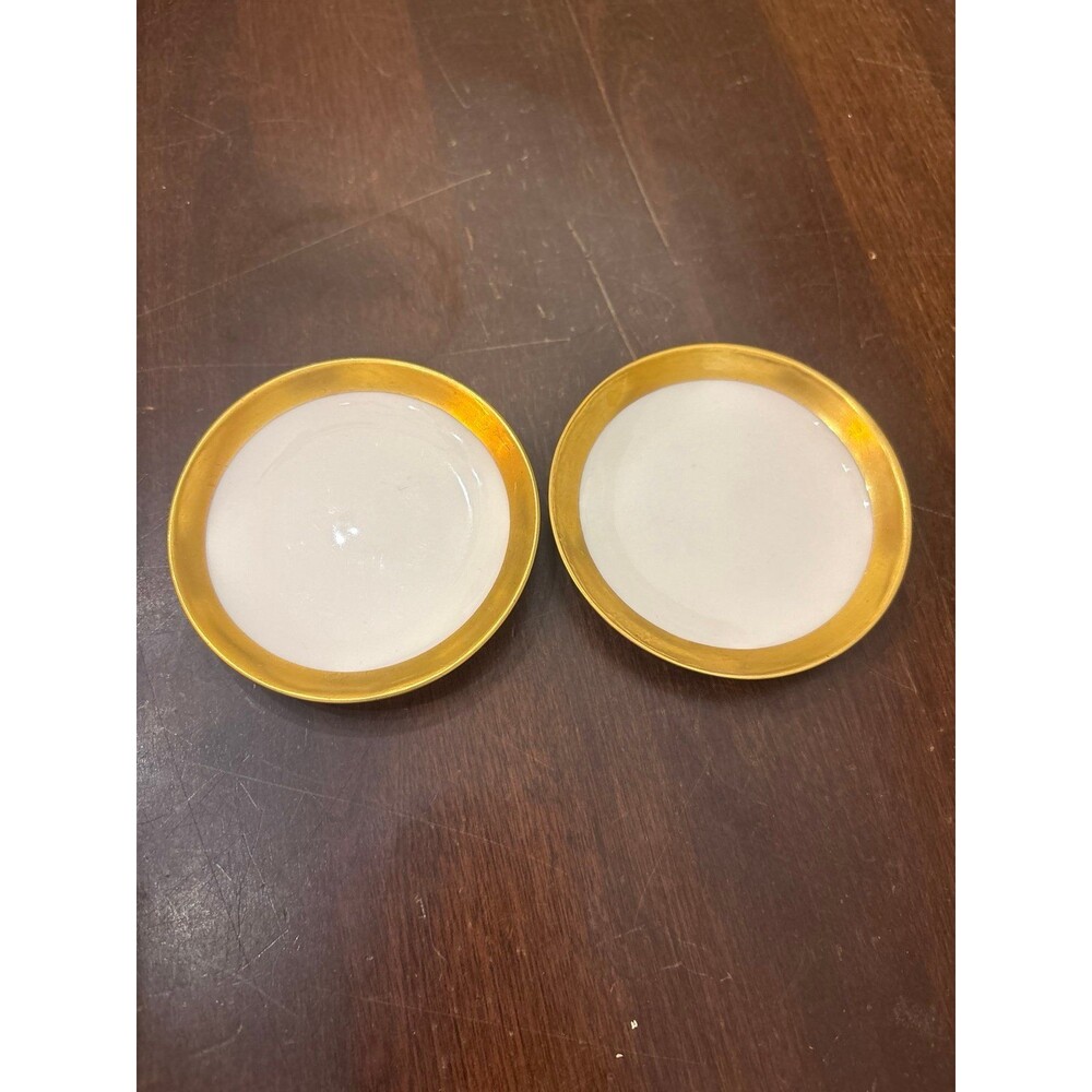 2 Gold M.REDON LIMOGES FRANCE BUTTER PATs
